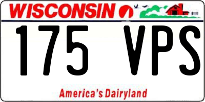 WI license plate 175VPS