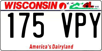 WI license plate 175VPY