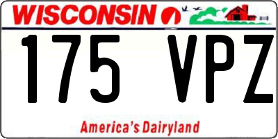 WI license plate 175VPZ