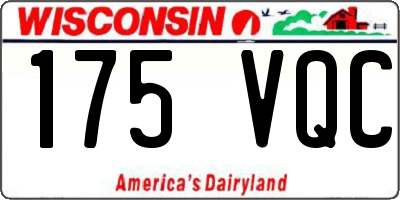 WI license plate 175VQC