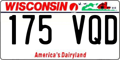 WI license plate 175VQD