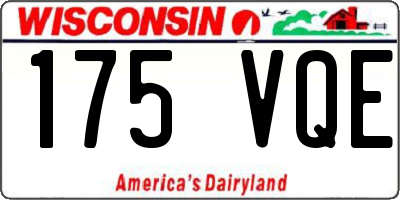 WI license plate 175VQE