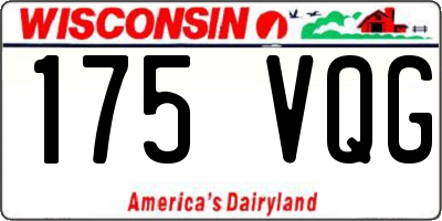 WI license plate 175VQG