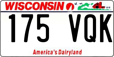 WI license plate 175VQK