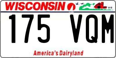 WI license plate 175VQM