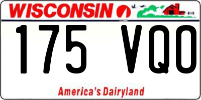 WI license plate 175VQO