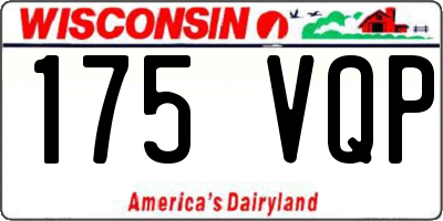 WI license plate 175VQP