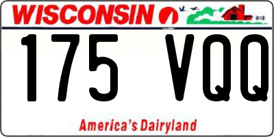WI license plate 175VQQ