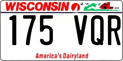 WI license plate 175VQR