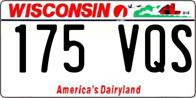 WI license plate 175VQS