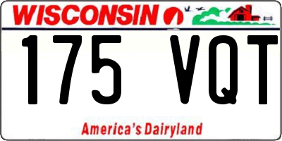 WI license plate 175VQT