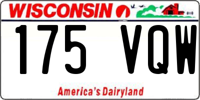WI license plate 175VQW