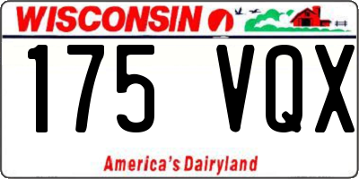 WI license plate 175VQX