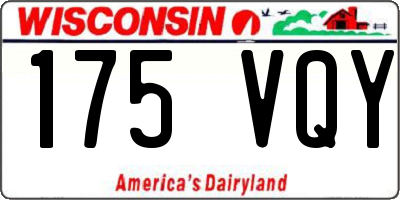 WI license plate 175VQY