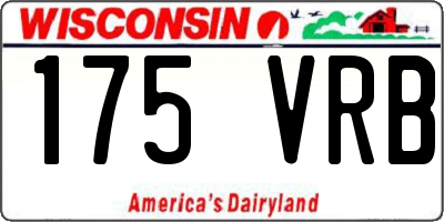 WI license plate 175VRB