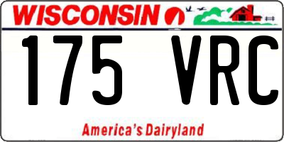 WI license plate 175VRC