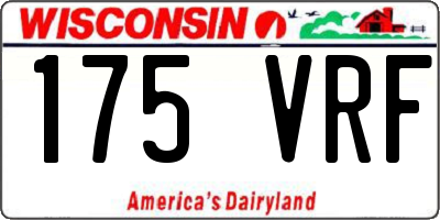 WI license plate 175VRF