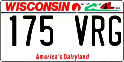 WI license plate 175VRG