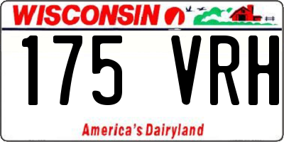 WI license plate 175VRH