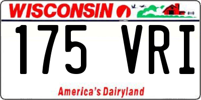 WI license plate 175VRI