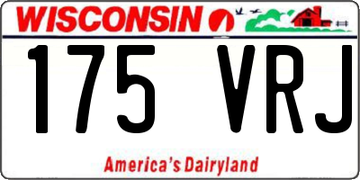 WI license plate 175VRJ