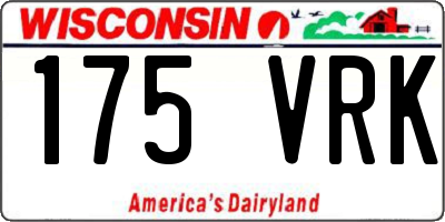 WI license plate 175VRK