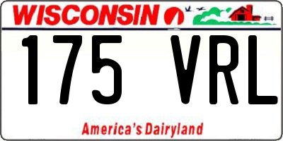 WI license plate 175VRL