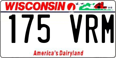 WI license plate 175VRM