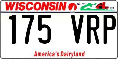WI license plate 175VRP