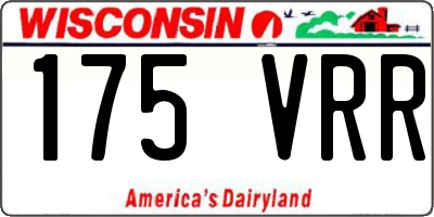 WI license plate 175VRR