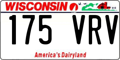 WI license plate 175VRV