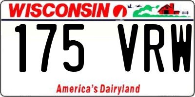WI license plate 175VRW