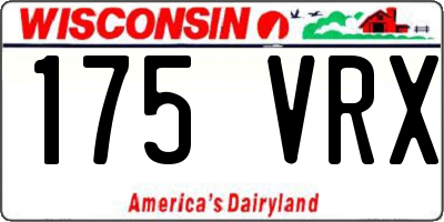 WI license plate 175VRX