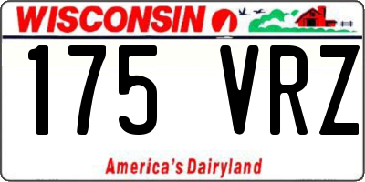 WI license plate 175VRZ