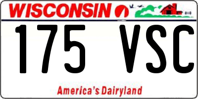 WI license plate 175VSC
