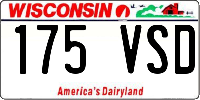WI license plate 175VSD