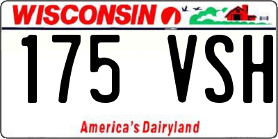 WI license plate 175VSH