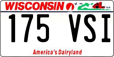 WI license plate 175VSI