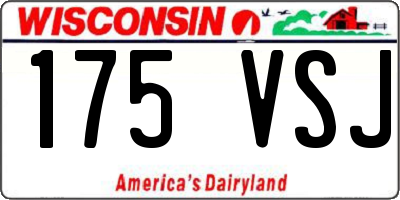 WI license plate 175VSJ