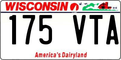 WI license plate 175VTA