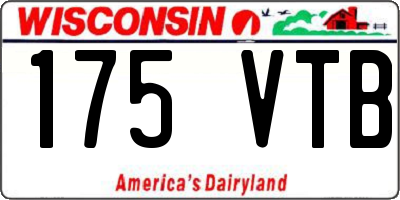 WI license plate 175VTB
