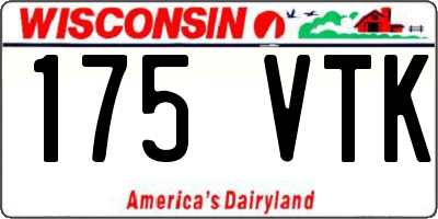 WI license plate 175VTK