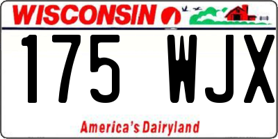WI license plate 175WJX