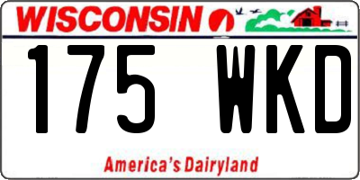 WI license plate 175WKD