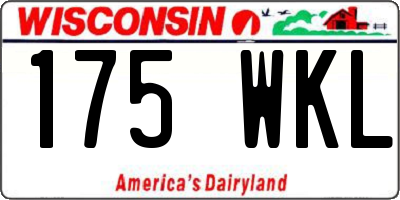 WI license plate 175WKL