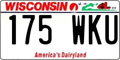 WI license plate 175WKU