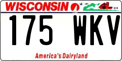 WI license plate 175WKV