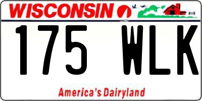 WI license plate 175WLK