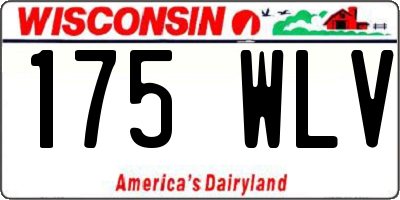 WI license plate 175WLV