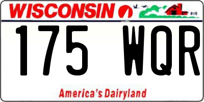 WI license plate 175WQR